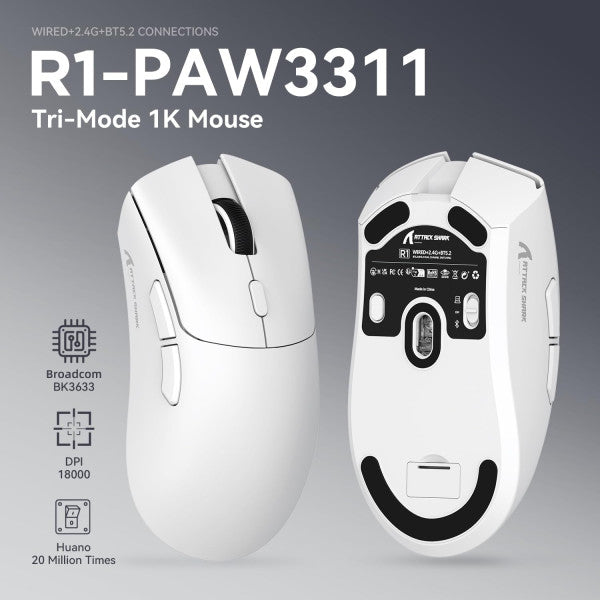 ATTACK SHARK R1 WHITE ATTACK SHARK R1 WHITE